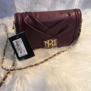 Badgley Mischka Small Pleated Crossbody Bag! NEW WITH TAGS!!